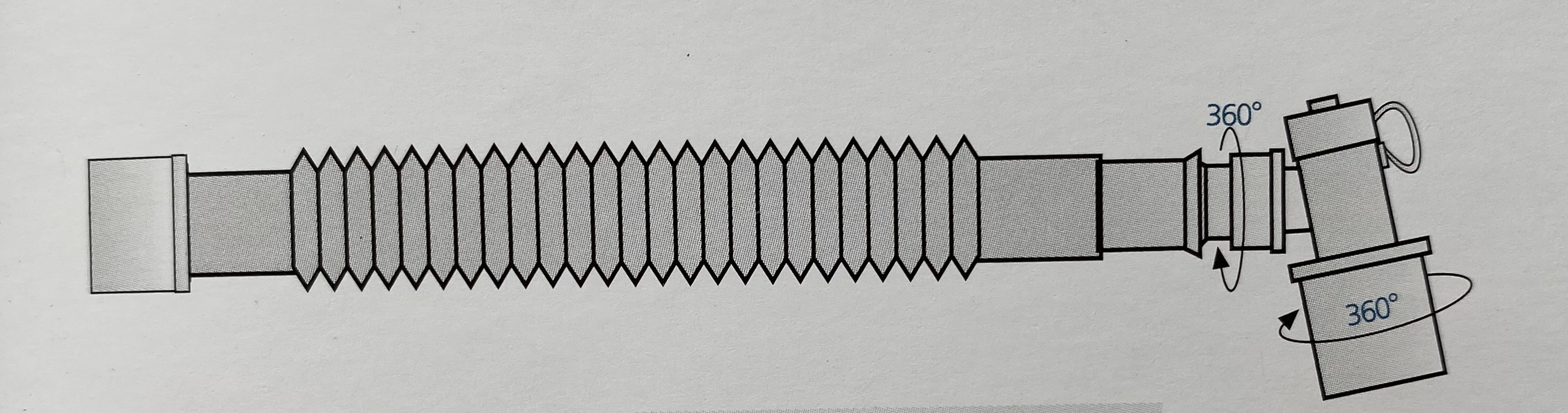 Гнучкий з'єднувач гофрований шарнірний. Пласті-мед